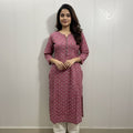 Printed Cotton Straight‑Fit Kurta Suit for Women