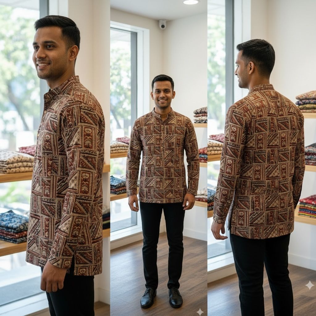 All‑Over Printed Cotton Kurta – Contemporary Ethnic Essential