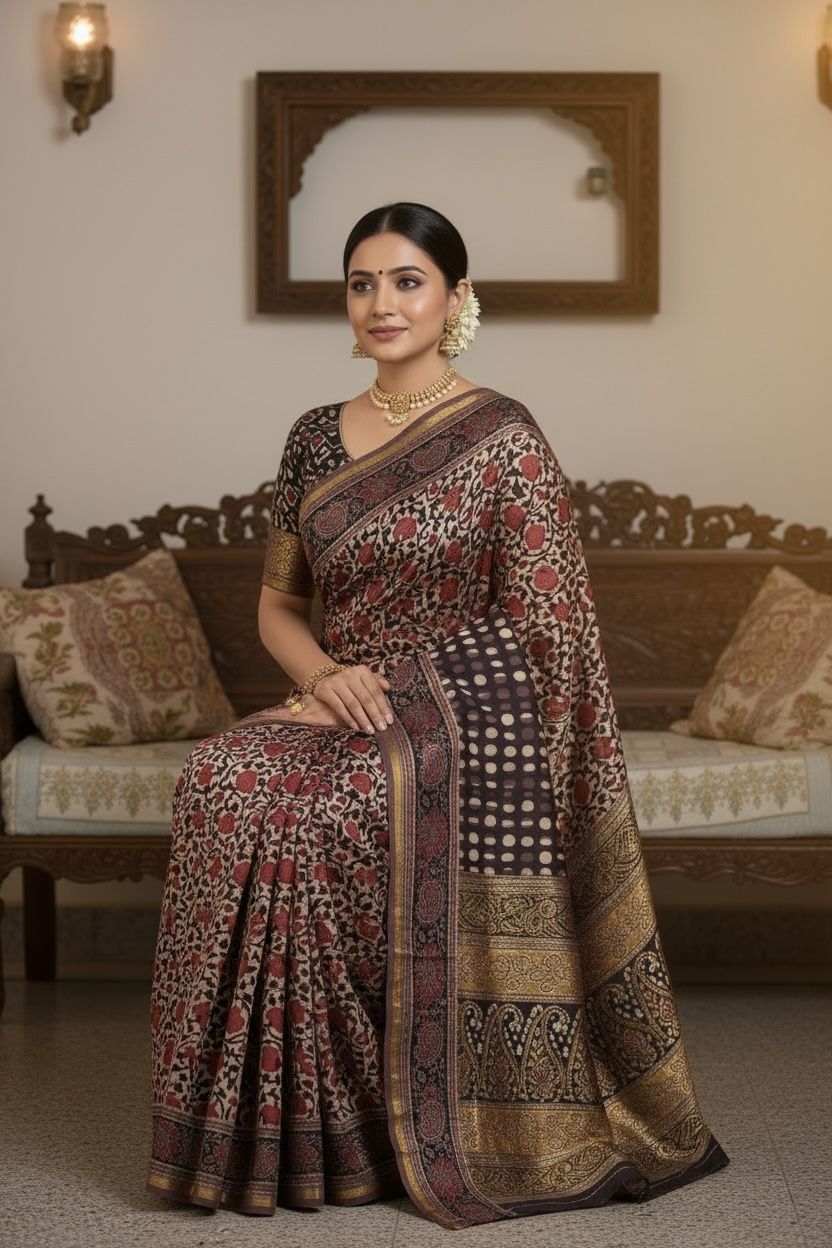 Chanderi Cotton Silk Printed Saree