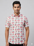 White Printed Casual Shirt – Urban & Relaxed Style