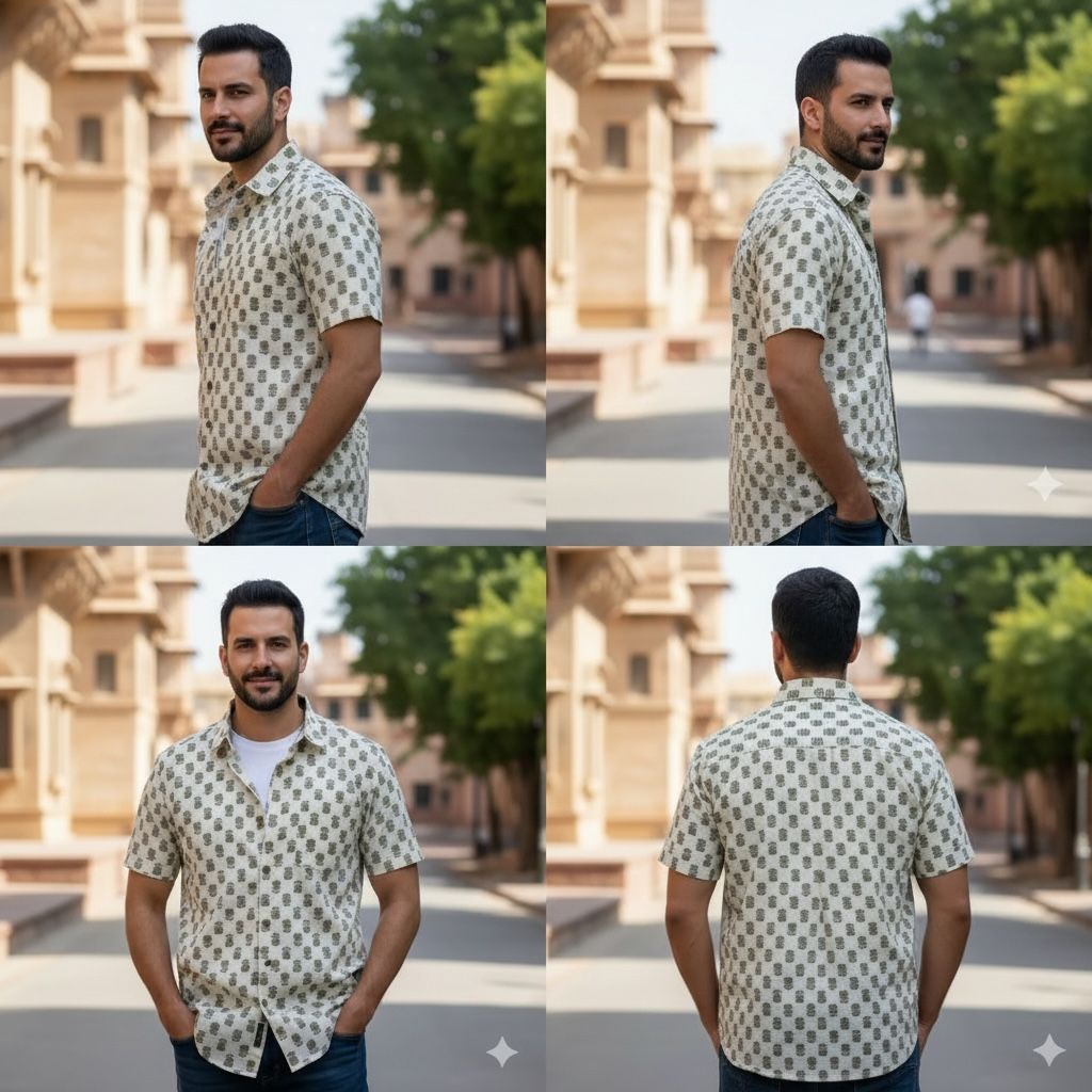 White Printed Casual Shirt – Urban & Relaxed Style