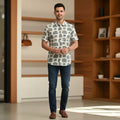 White Printed Casual Shirt – Urban & Relaxed Style