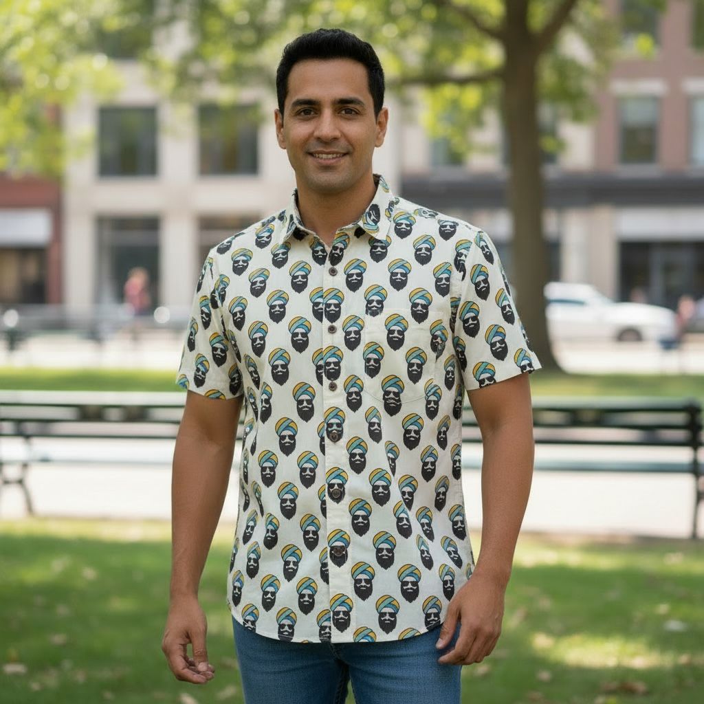 White Printed Casual Shirt – Urban & Relaxed Style