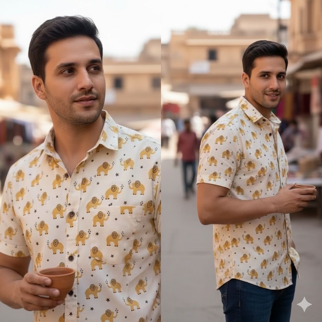 White Printed Casual Shirt – Urban & Relaxed Style