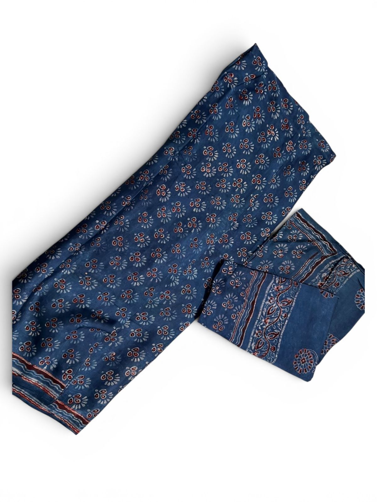 Modal Silk Suit Fabric Set with Printed Dupatta (Upper + Dupatta Only)