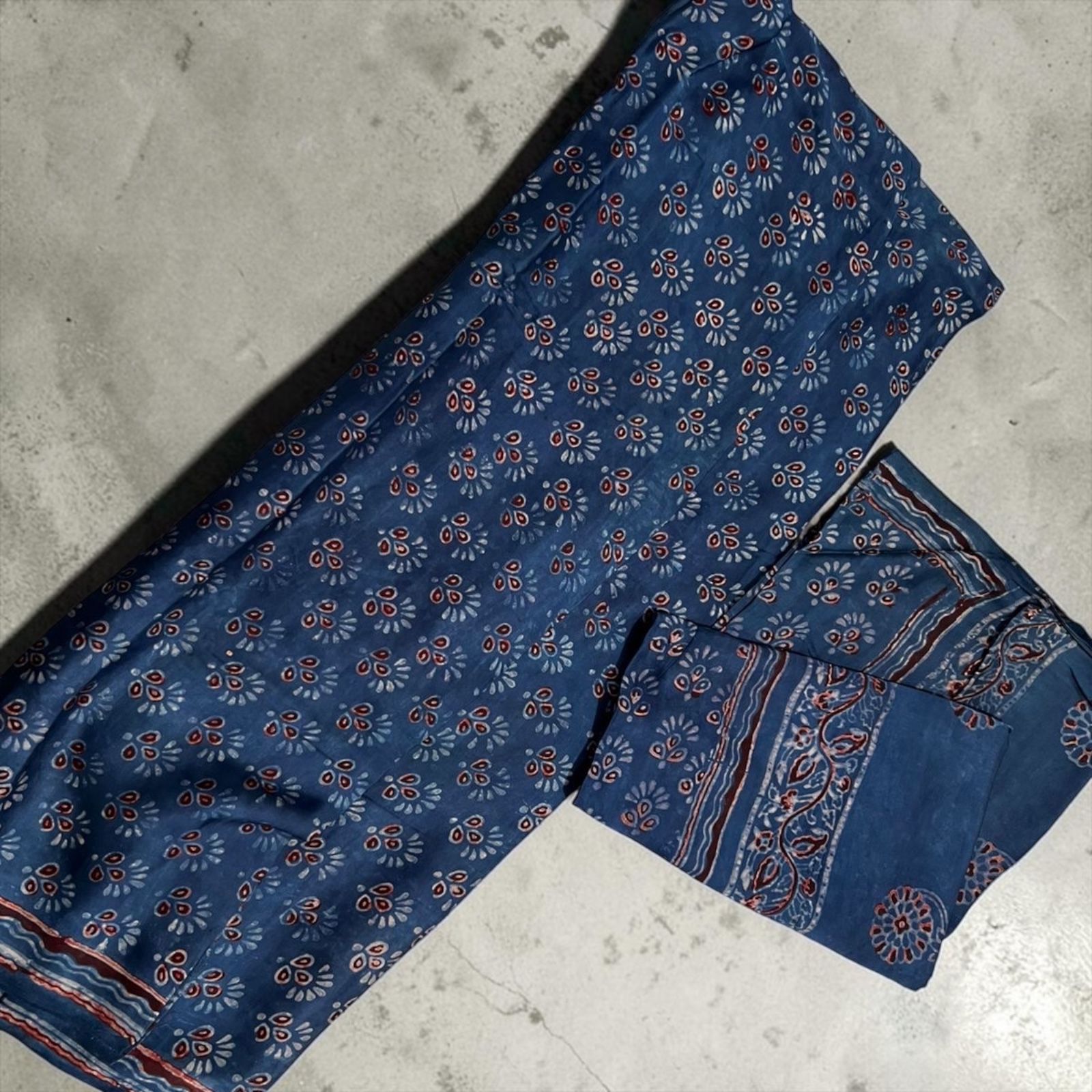 Modal Silk Suit Fabric Set with Printed Dupatta (Upper + Dupatta Only)