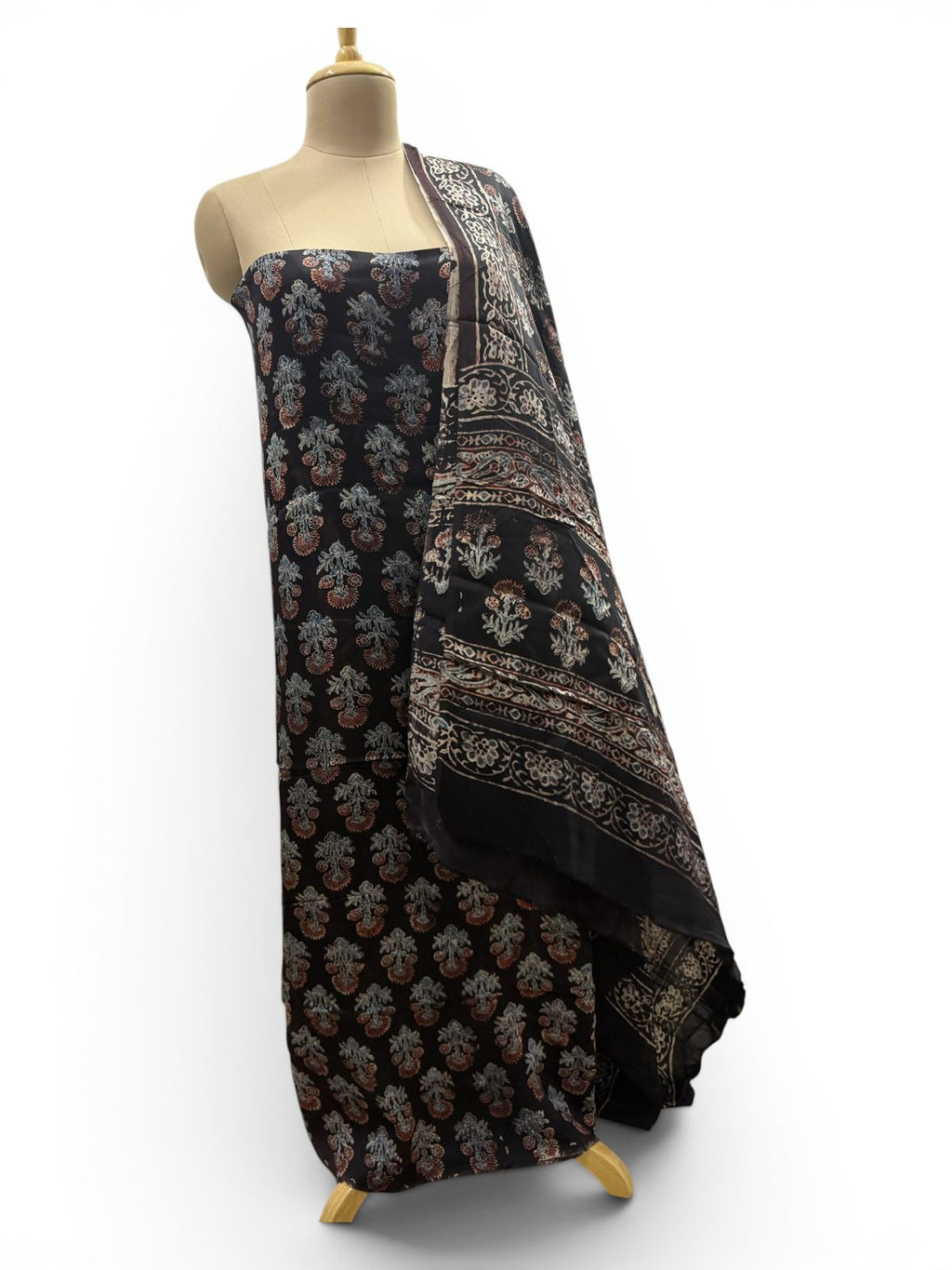 Modal Silk Suit Set – Kurta Fabric with Dupatta (2‑Piece Set)