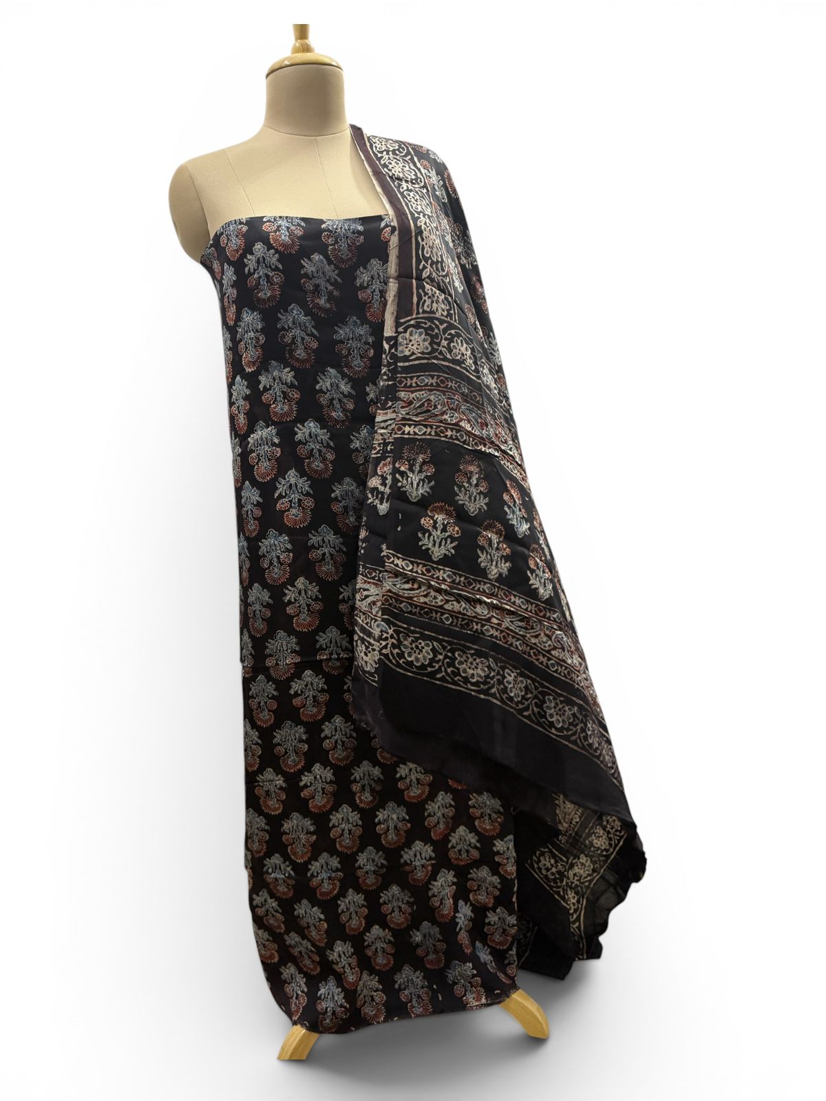 Modal Silk Suit Set – Kurta Fabric with Dupatta (2‑Piece Set)