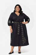 Dark brown -“Jaipur Midi Dress.